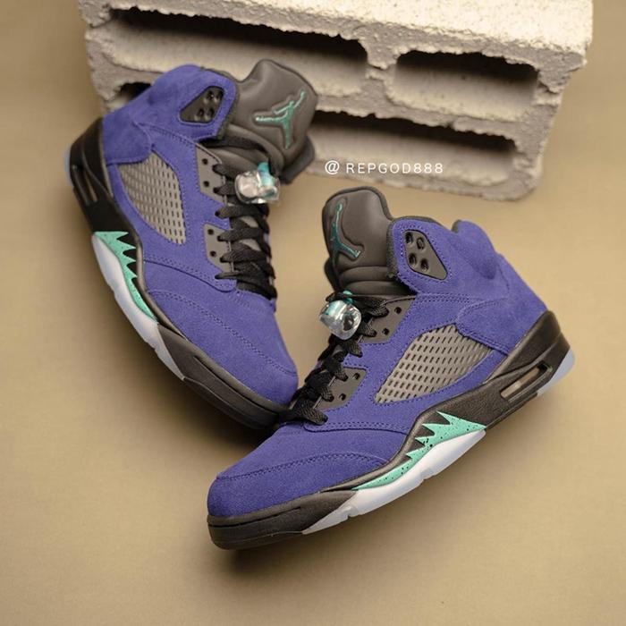 紫葡萄 Air Jordan 5 实物上脚曝光，确定 6 月发售！