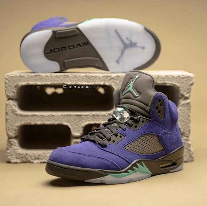 紫葡萄 Air Jordan 5 实物上脚曝光，确定 6 月发售！