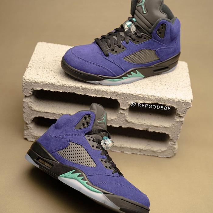 紫葡萄 Air Jordan 5 实物上脚曝光，确定 6 月发售！