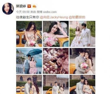 ​向佐郭碧婷意大利大婚照片！2身婚纱华丽又甜美，真是太低调了